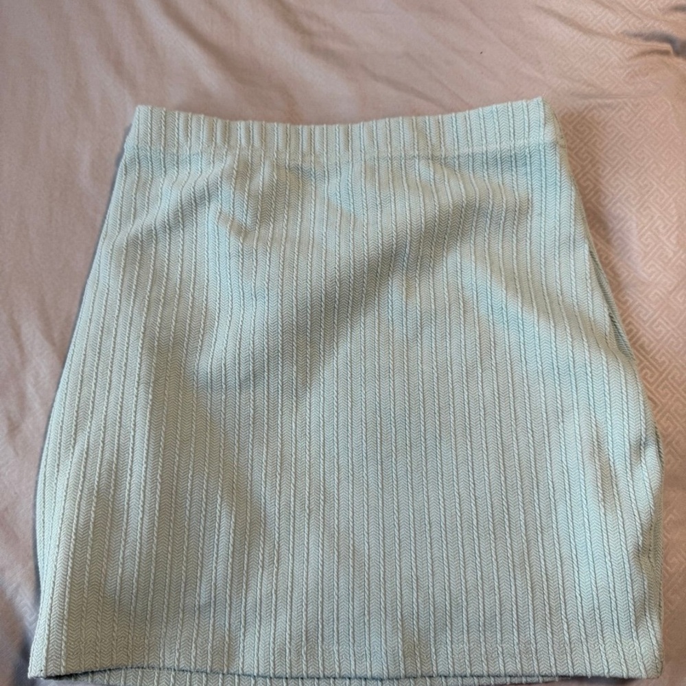 Fashion Nova light blue Ribbed Pencil Mini Skirt